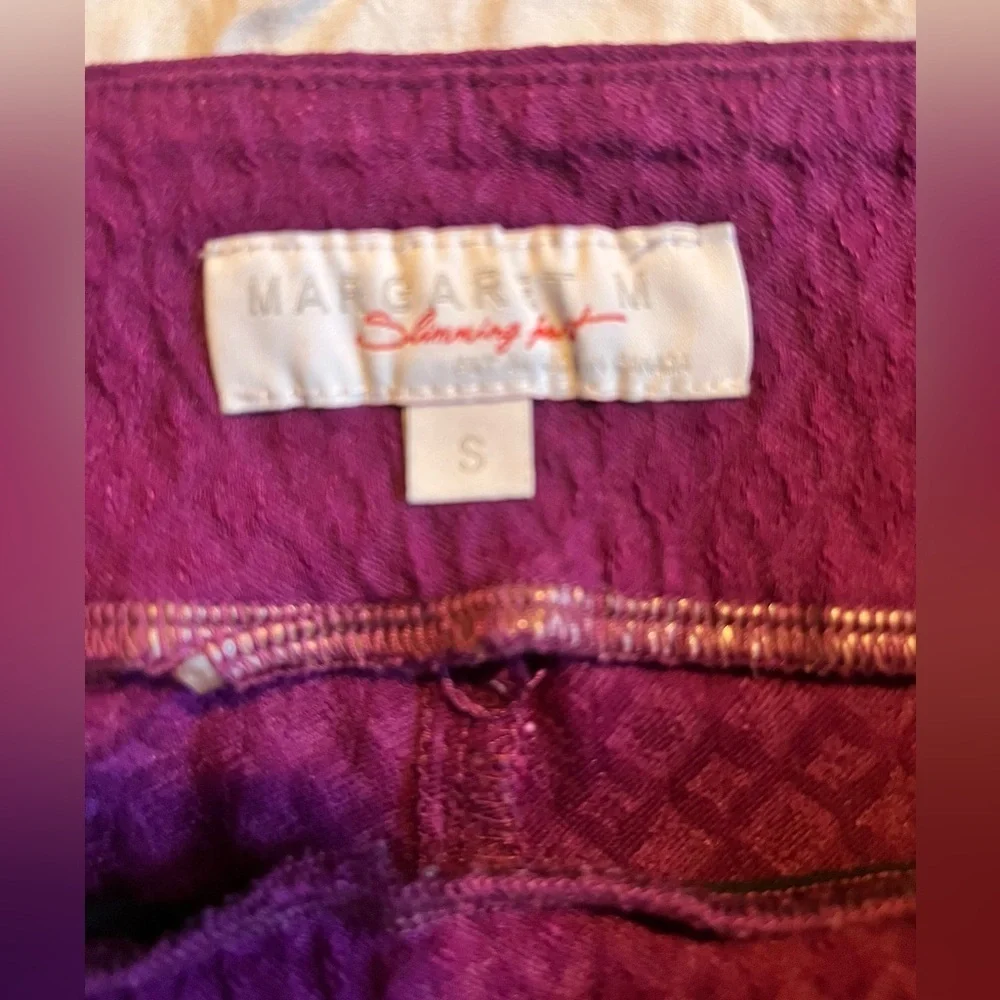 Margaret M Slimming Pants Purple High-Waisted Legging Size Medium - Picture 5 of 10